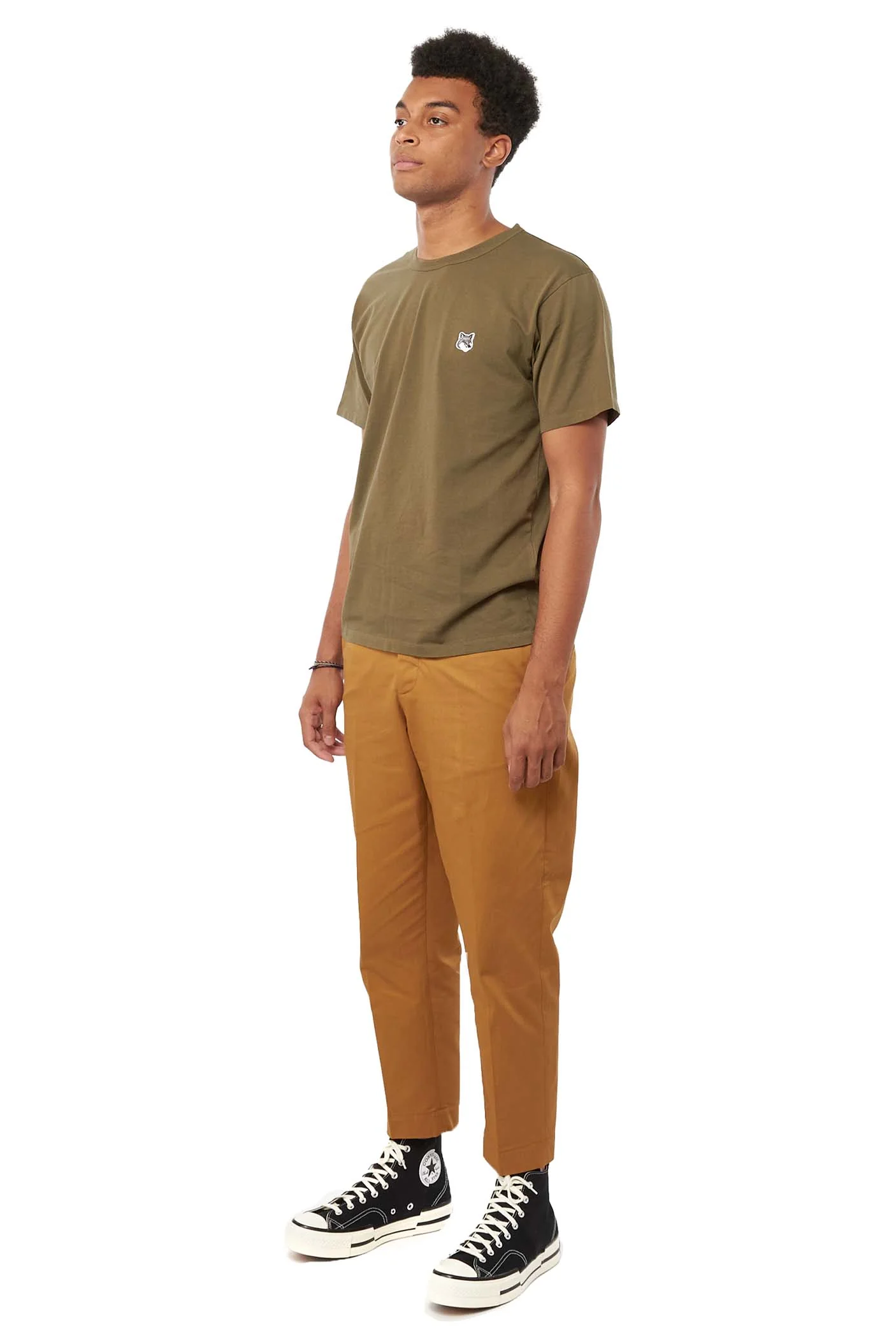 Maison Kitsune Mens Camel Pants - Image 2