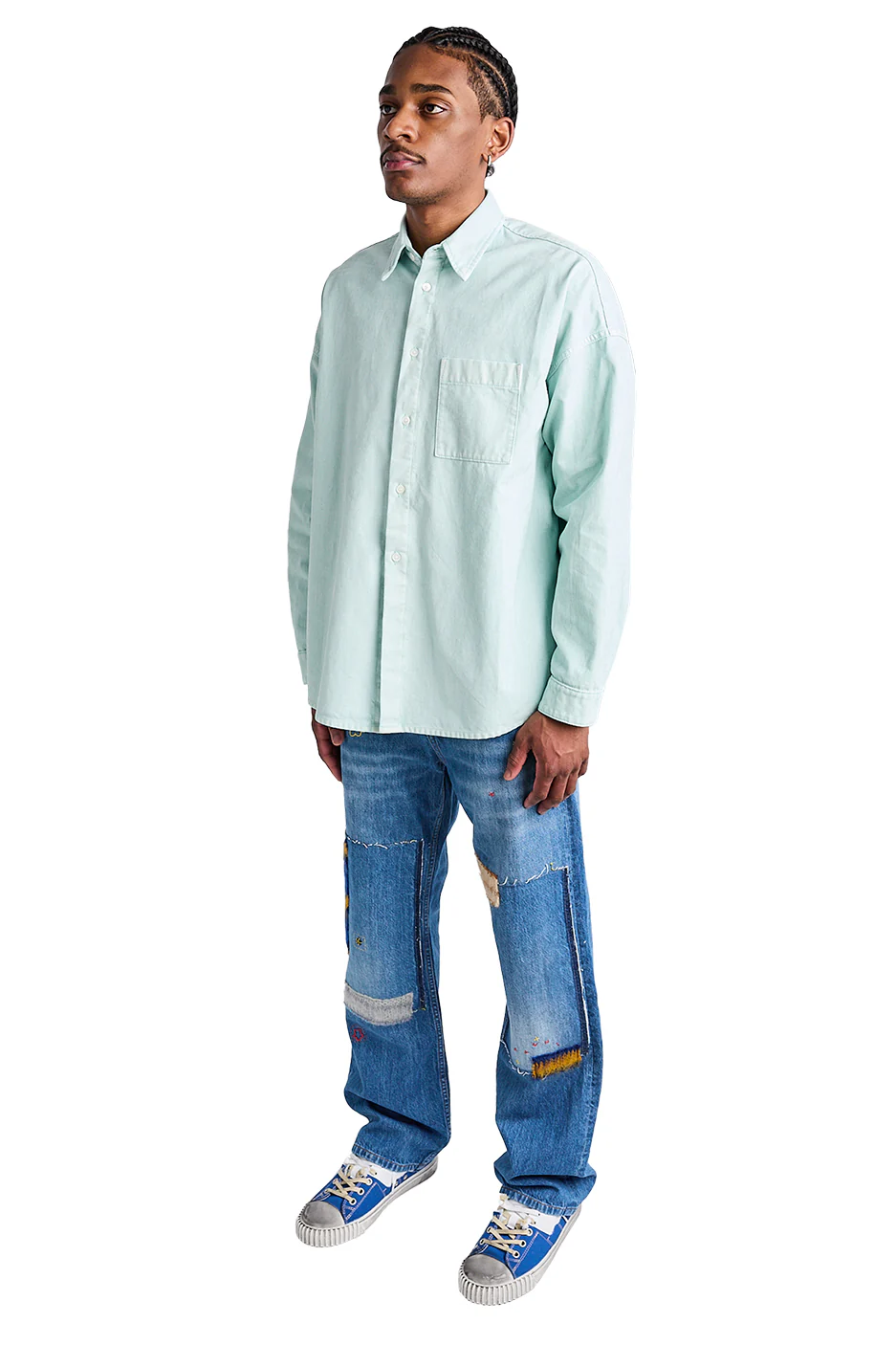 Marni Flocked Denim Overshirt 'Aquamarine' - Image 2