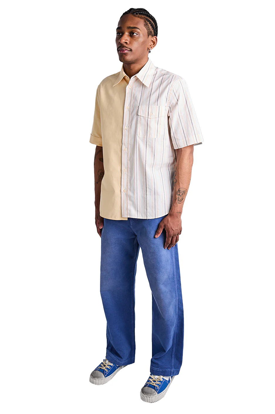 Marni Half Poplin Striped Shirt 'Ivory' - Image 2