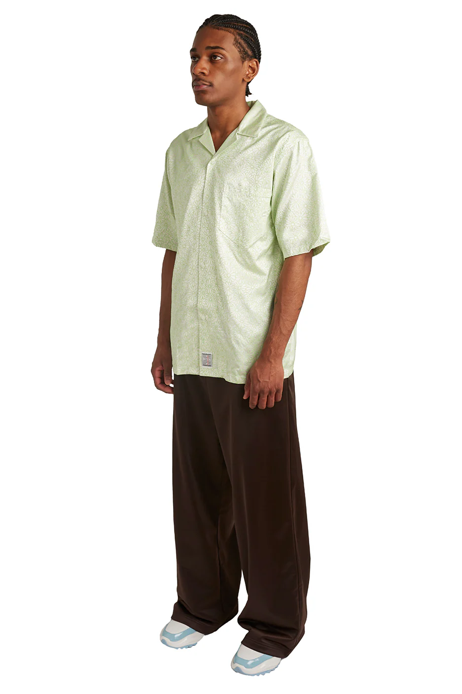 Martine Rose Mens Hawaiian Shirt 'Green Floral' - Image 2