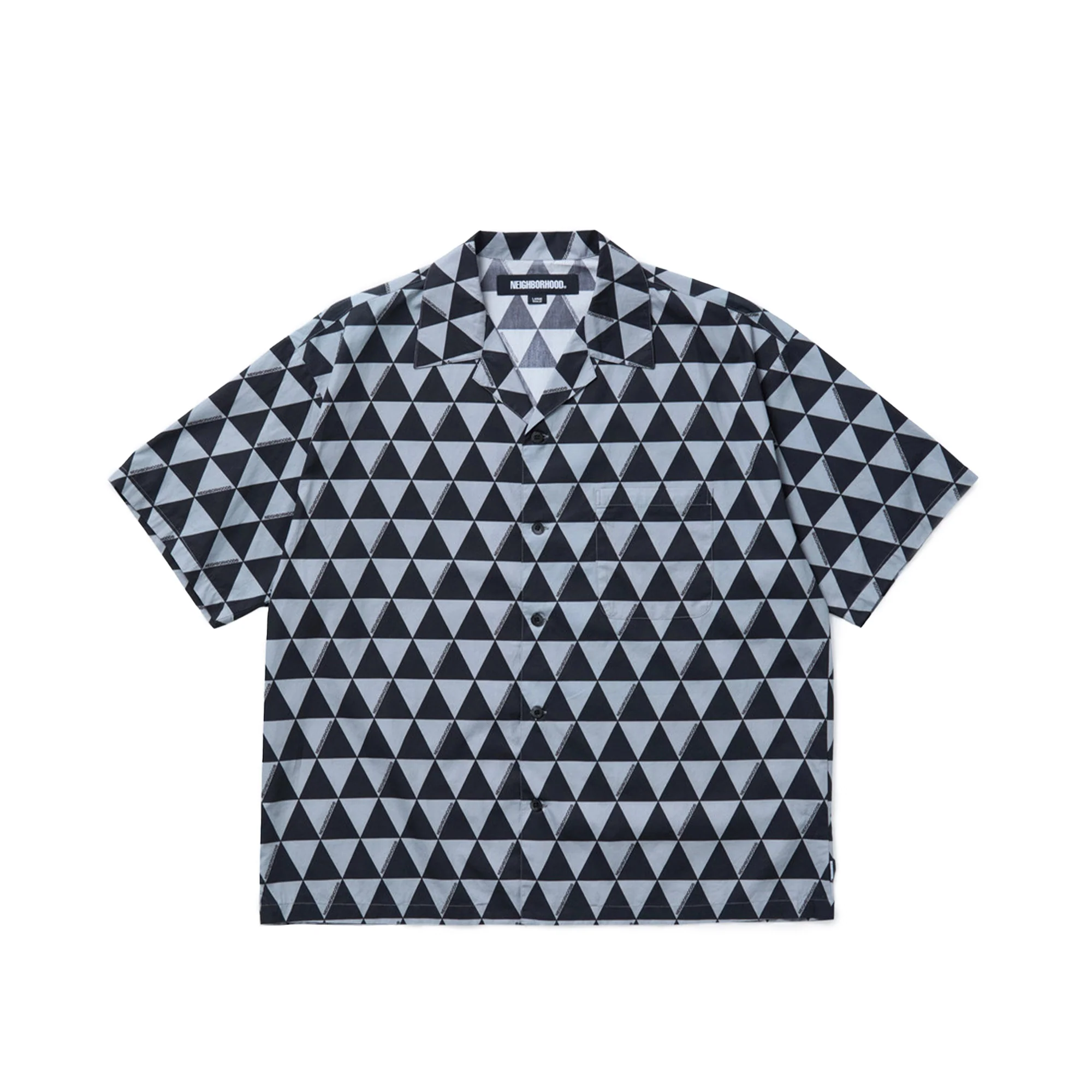 Neighborhood Triangle Pattern Hawaiian Shirt 'Grey'