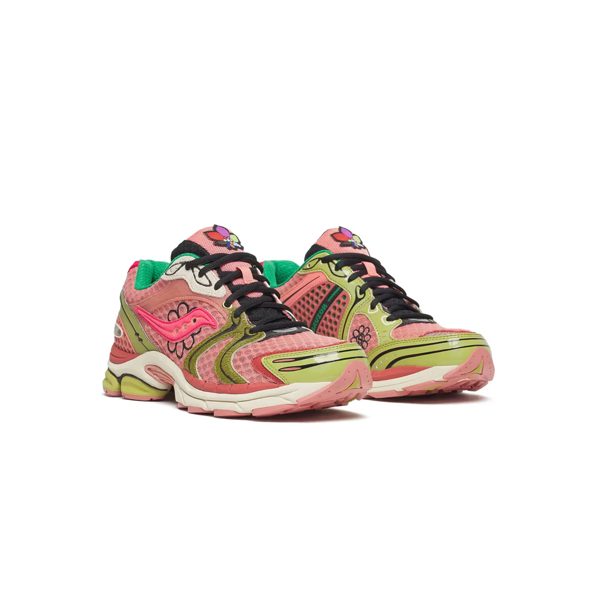 Saucony x Jae Tips Progrid Triumph 4 'Peach/Leaf' - Image 2